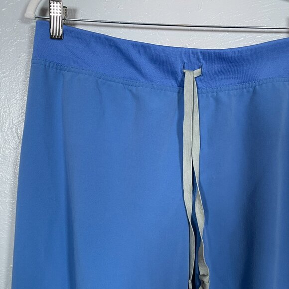 Figs Women L Blue Livingston Scrub Pants Pockets Stretch Yoga Waistband - Picture 4 of 9
